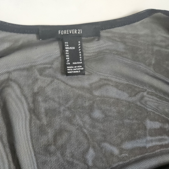 Sheer Black Long Sleeve Dress Mesh Bodycon Black Mini Dress LBD Cocktail Dress - Picture 9 of 13